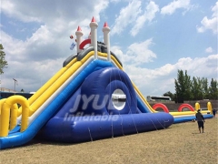 Glace de jouet à eau gonflable de classe folle avec voie et piscine pour commerce