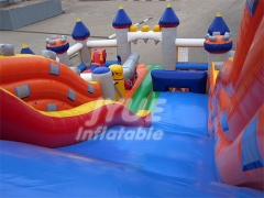 0.55mm PVC PLATO gigantesque intéressant amusement gonflable parc aquatique / ville amusante pour enfants