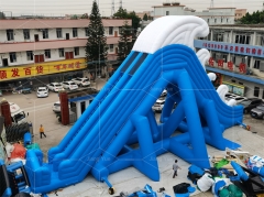 Custom the Biggest Tall Largest Huge Waterslide Hippo Wave Inflatable Water Slide for Adult