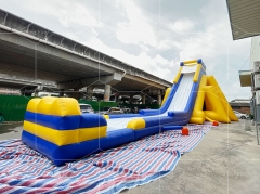 Commercial Adults and Kids One Lanes Slip and Slide Trippo Inflatable Hippo Water Slide With Pool