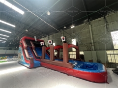 Commercial PVC Sailboat Double Slide Large Outdoor Inflatable Swimming Pool Slide Adult or Children's Slide