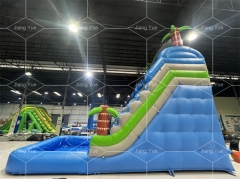 New Arrivals Palm Tree Inflatable Water Slide Inflatable Kids Slide Pool