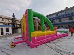 4 in 1 Portable Inflatable Carnival Game Includes Basketball Hoop for Outdoor Party