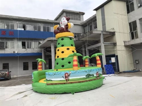 5x5x7m Hot Sale Commercial PVC Monkey Inflatable Castle Climbing Wall