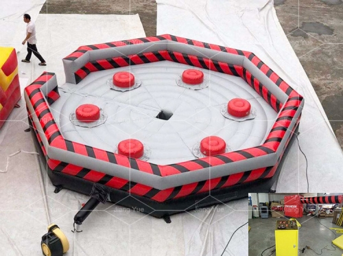 Hot Inflatable Wipeout Obstacle Course For Sale , Inflatable Meltdown Game Machine Sale