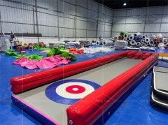 Portable Street Ice Rink Curling Mat Sport Game Customized Inflatable Curling Rink Board With Stones