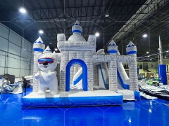 Polar Bear Inflatable Castle With Slide Inside Safety Inflatable Bouncer Moon Bounce for Commercial Usage