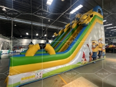 Factory Price Bounce Slide Game Party Minions Inflatable Double Dry Slide for Kids