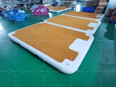 Outdoor Foldable Inflatable Drop Stitch Dock Floating Water Platform Inflatable Island Inflate Floating Dock