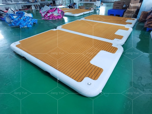 Outdoor Foldable Inflatable Drop Stitch Dock Floating Water Platform Inflatable Island Inflate Floating Dock