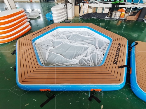 Inflatable Swimming Pool sea pool drop stitch yacht pool with net For Sale