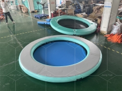 8FT Inflatable Water Hammock Floating Dock Round Floating Ring For Multiple People