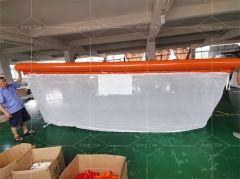 Inflatable Swimming Pool Yacht Ocean Sea Floating Airtight Tube Swimming Pool With Anti Jellyfish Net for Sale