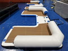 Factory U Shape Wharf Inflatable Pontoon Boat Dock Water Jet Ski Dock Floats Platform for Sale