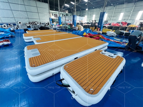 Heavy-Duty PVC Inflatable Dock Platform for Lake and Ocean Use