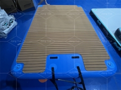 Latest Floating Island Inflatable Water Yacht Dock Deck Leisure Swimming Platform with EVA mat