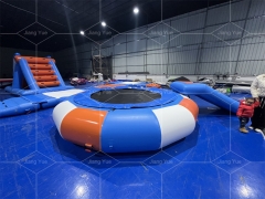 Popular Water Park Inflatable Floating Water Trampoline With Slide for Amusement Park