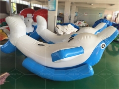 Funny Water Games Seesaw Inflatable Dolphin Pool Float Ride on for Swimming Pool Beach Party Decoration Toys